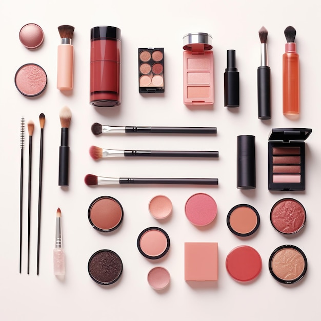 make-up producten presentabel voor een landing page trendy mode