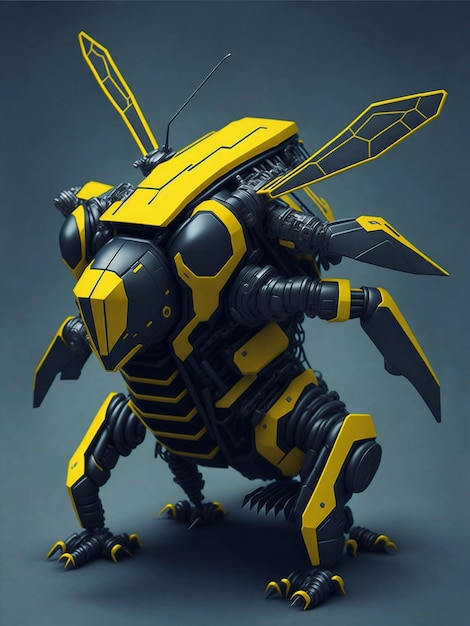 make a vector bee robot