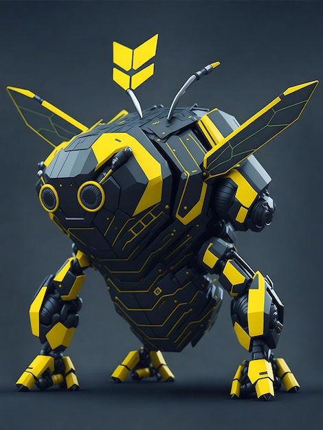 make a vector bee robot