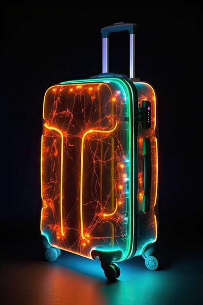 Photo make your luggage shine like a star generative ai