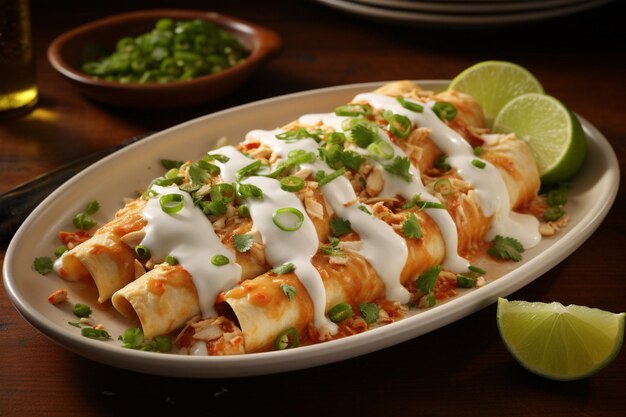 Makelijk romige kip enchiladas Mexicaans eten