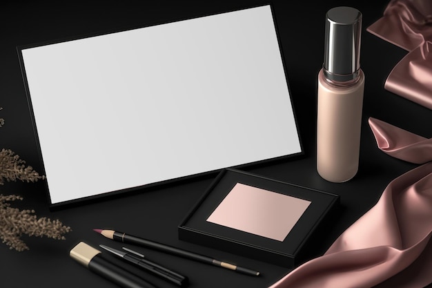 Makeup artist branding mockup AI generation