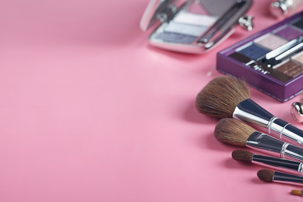 Makeup brush and cosmetics