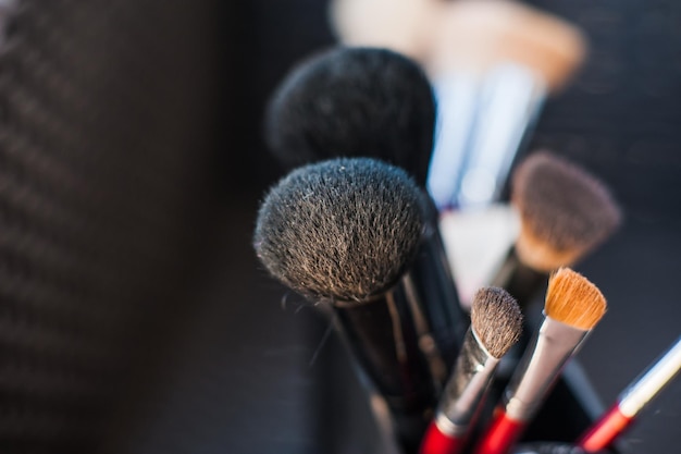 Makeup brushes of different shapes