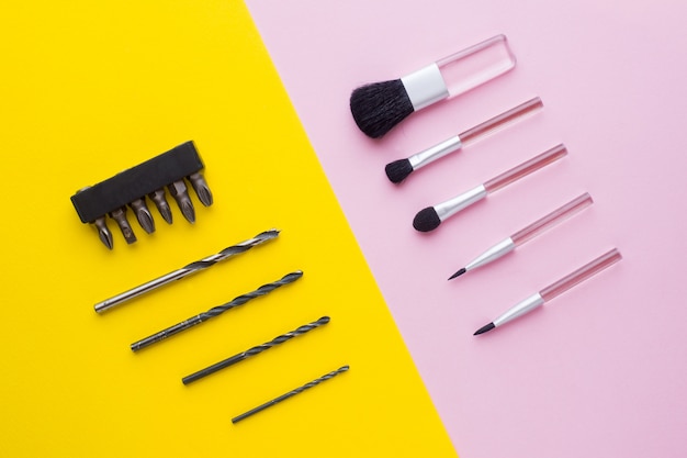 Makeup brushes and drill bits