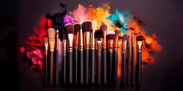 makeup brushes used for applying shadows blush and highlighters