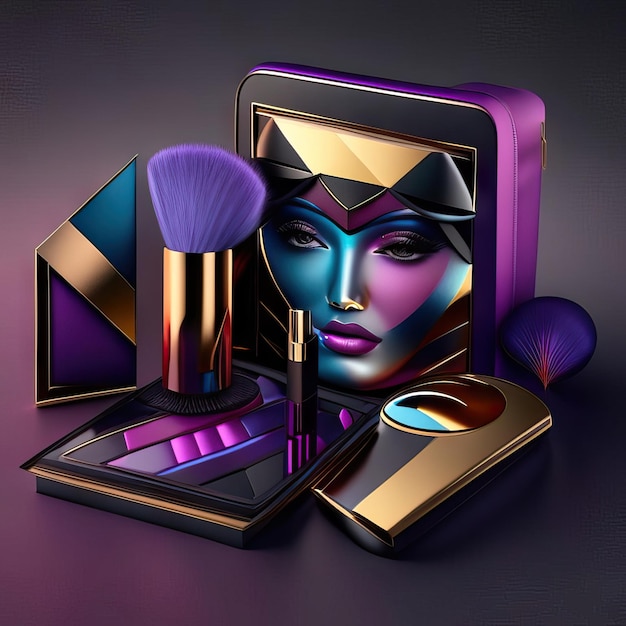 Makeup case illustration