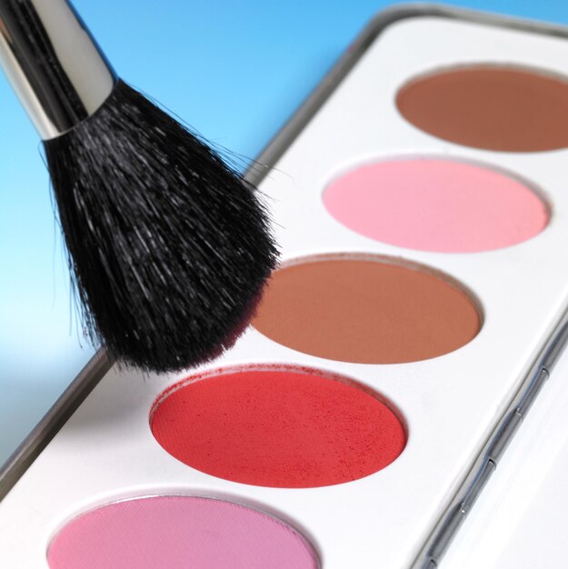 makeup colors and brush