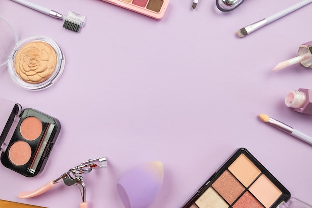 Makeup concept Top view photo