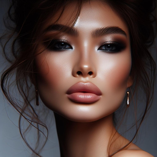 Photo makeup and hair realistic photo