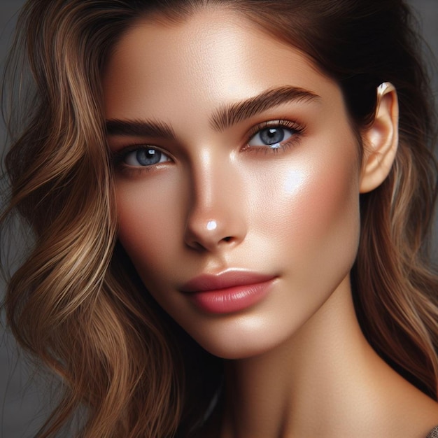 Makeup and hair realistic photo