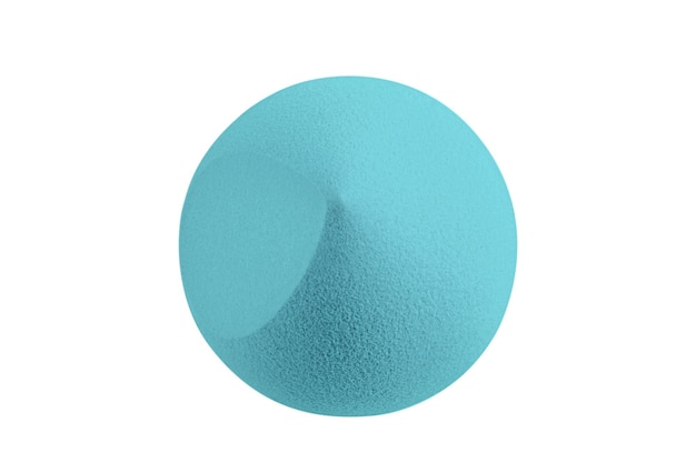 the makeup sponge allows you to evenly apply and blend cosmetics for a flawless finishblue beauty blender on a white background closeup