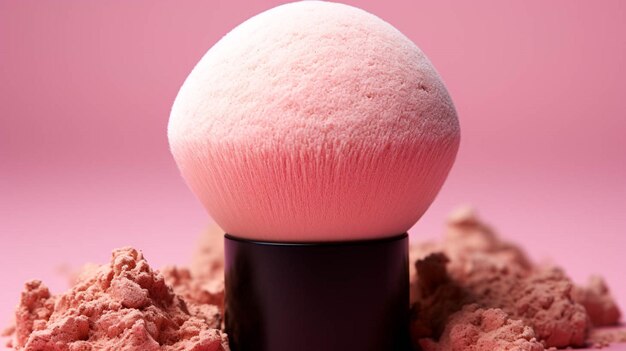 Photo makeup sponge makeup product isolated on pink