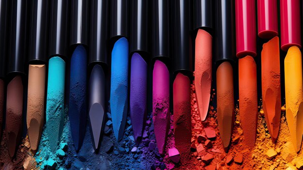 Premium Photo  Makeup variety eyeenhancing rich and diverse shades 