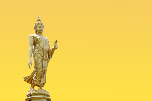 Makha Asanaha Visakha Bucha Day 황금 불상 이미지