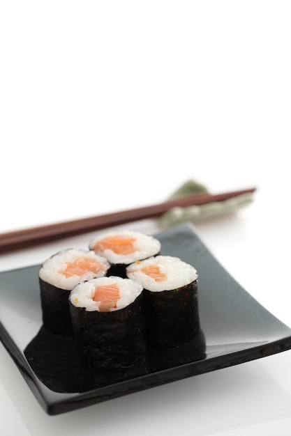 Maki Rolls isolated in white