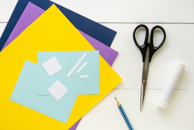 Making children's greeting card for father's day