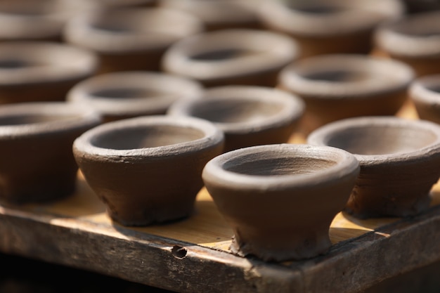 Making Clay Lamp , Diwali festival