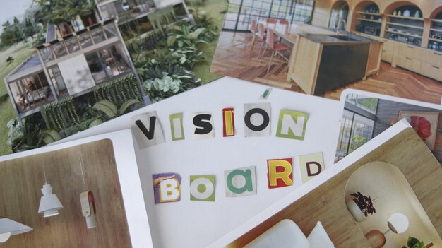 Photo making cuts for a vision board