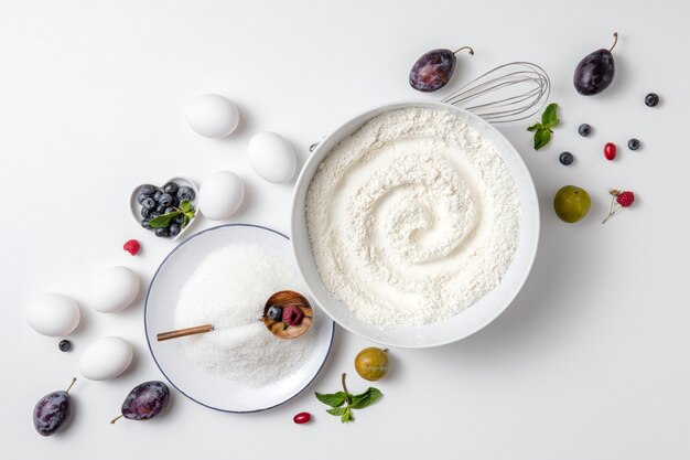 Making dough for berry pie.