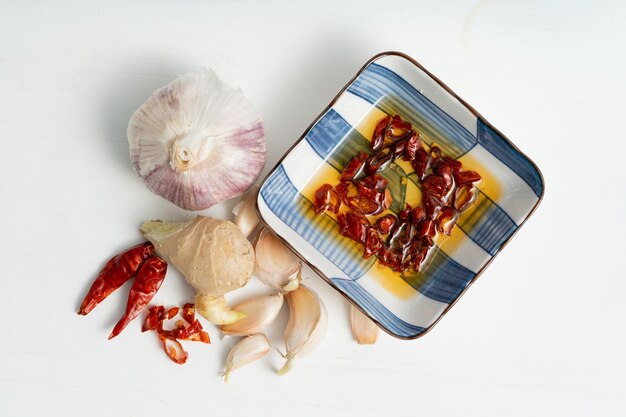 Premium Photo  Making fresh chili oil