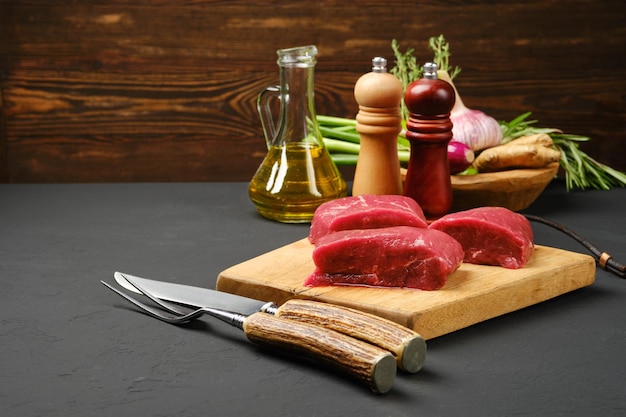 The making of fresh and juicy ribeye steak