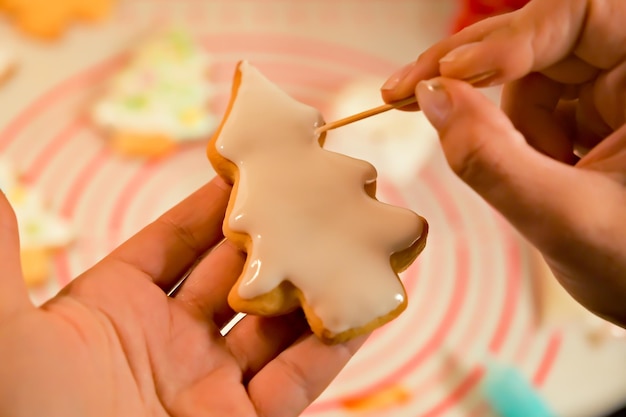 Making holiday cookies handmade cookies gingerbread