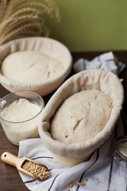 Making homemade artisan sourdough bread