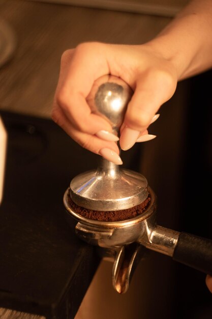 Foto fare una foto del latte per il menu del ristorante e della caffetteria