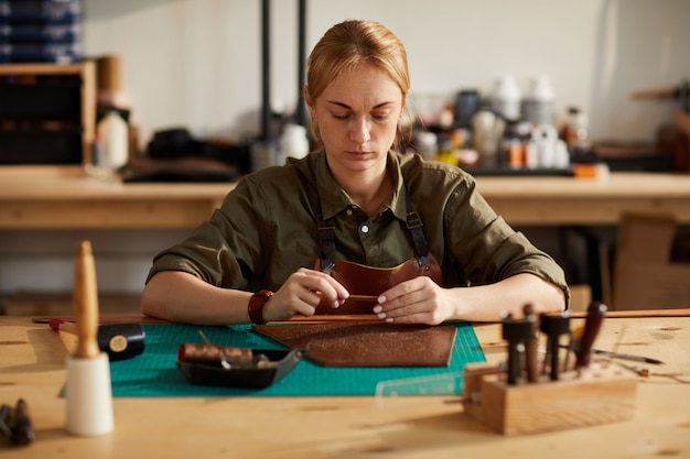 Photo making leather bag