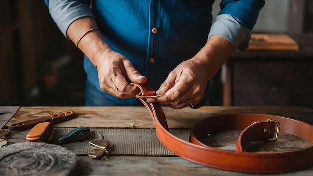 Making leather belt