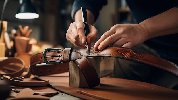 Making leather belt