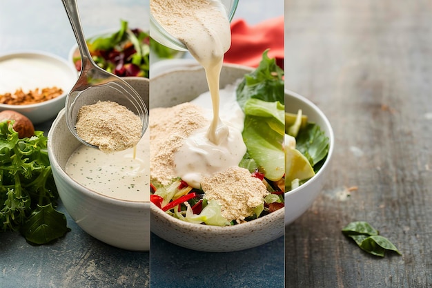 Making ranch dressing from a dry mix with milk and yogurt