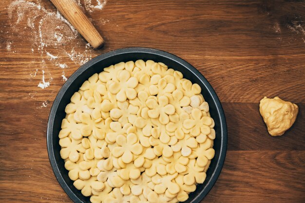 Foto preparazione della torta del ringraziamento