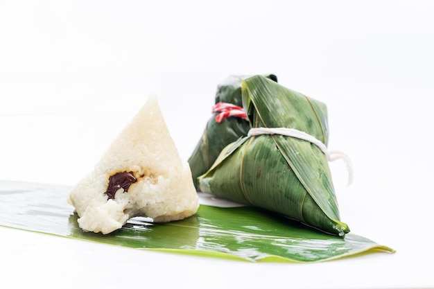 Making zongzi, a special food for the chinese traditional
festival dragon boat festival