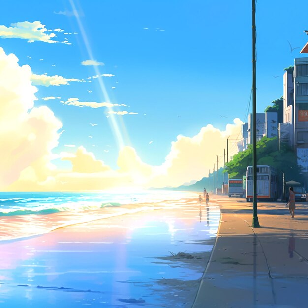 Makoto Shinkai background