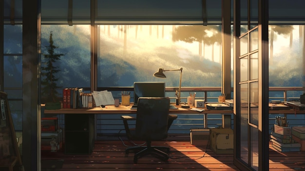 Premium AI Image | Makoto Shinkai background