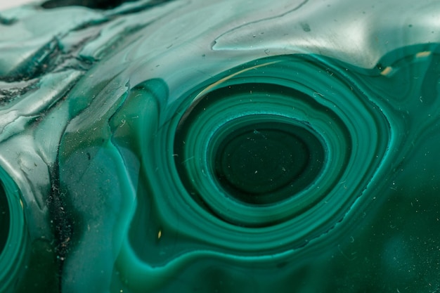 Malachite macro mineral stone on a white background