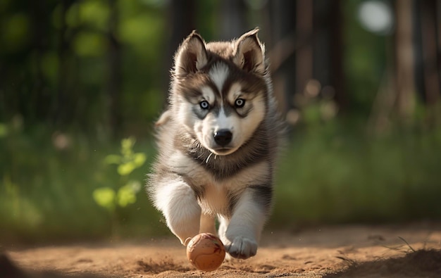 Malamute puppy Generative AI