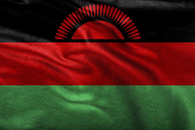 Photo malawi flag on velvet surface for national celebrations and freedom symbol