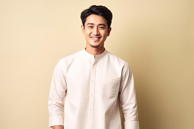 Malay man smiling isolated