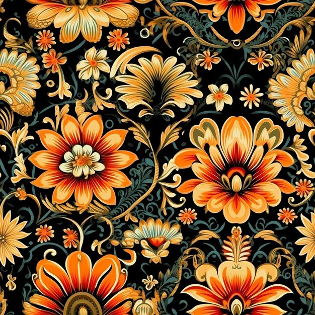 Malaysia batik pattern seamless design