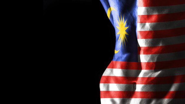 Photo malaysia flag on abs muscles national sport workout