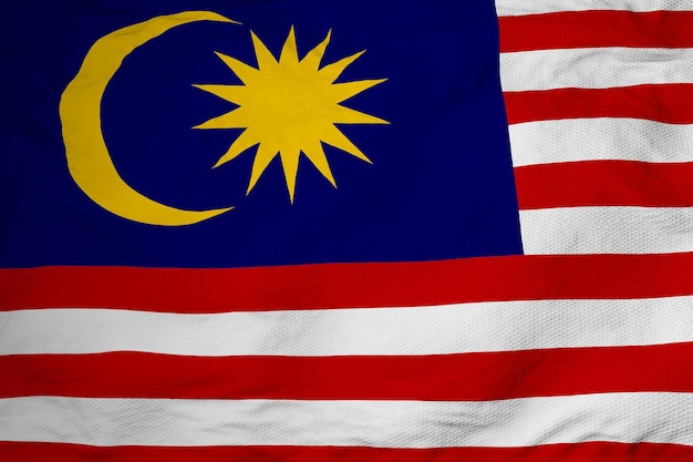 Malaysian flag in 3D rendering