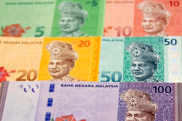 Photo malaysian ringgit a business background