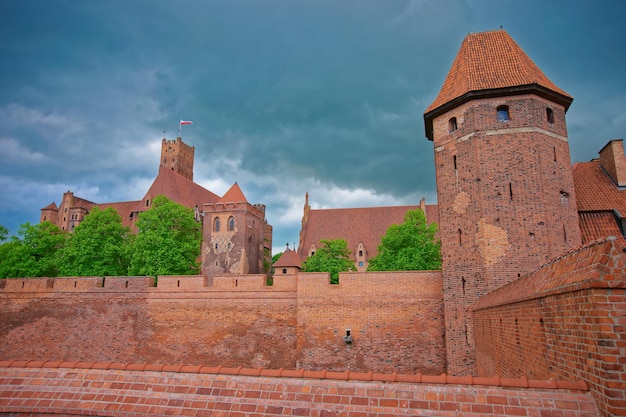 Malbork Castle ook wel genoemd als Marienburg, Duitse Orde in de provincie Pommeren in Polen.