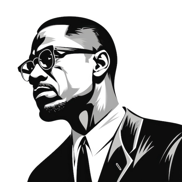 Foto l'icona di malcolm x