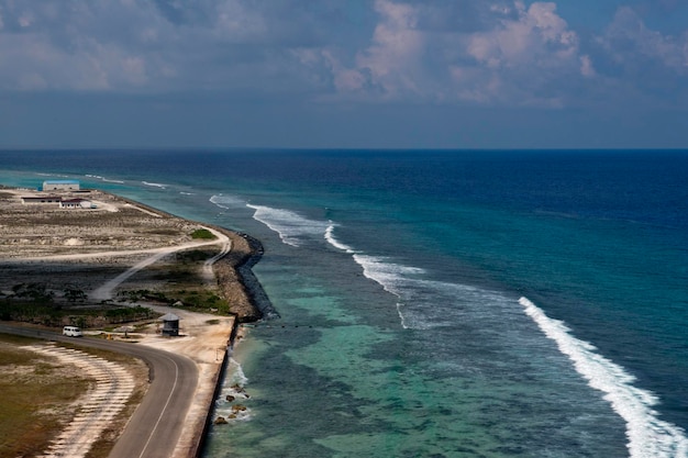 Maldives aerial view landscape