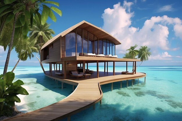 Maldives house exotic travel sea