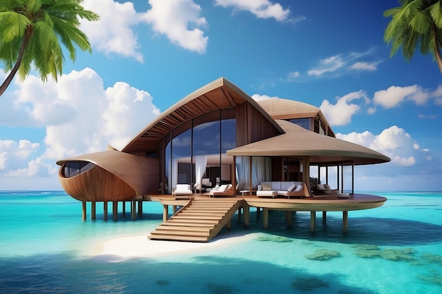 Maldives house exotic travel sea